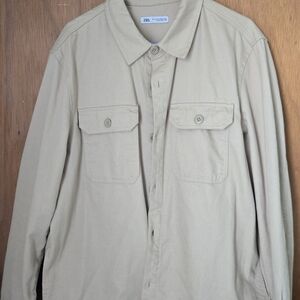 Zara Cream Color Jean Jacket